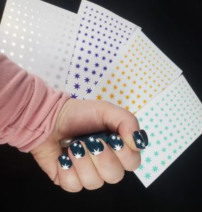 Multi Colors 7 Point Stars Nail Art Vinyl Sheet Nail Stickers