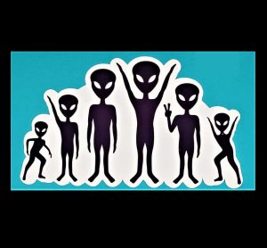 Alien Family Sticker