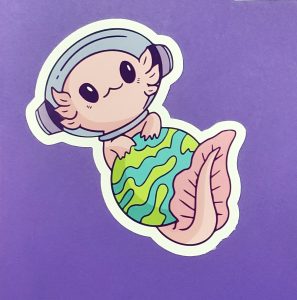 Axolotl In Space #3 Sticker