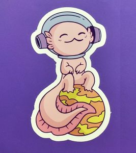 Axolotl In Space #4 Sticker