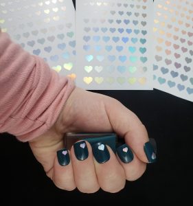 Holographic Basic Hearts Nail Art Vinyl Sheet Nail Stickers