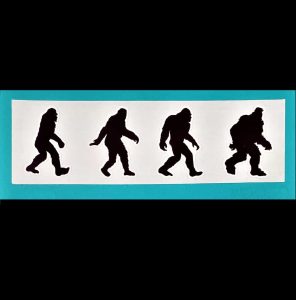 Bigfoot Black Shadows Stickers #2, 4 Pack Small Sticker Sheet