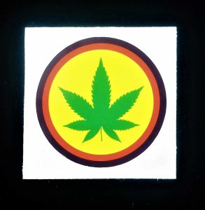 Basic Circle Rasta Round 420 Sticker