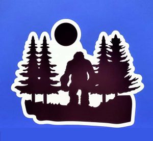 Bigfoot Black Cut Out Scene #3 Sticker