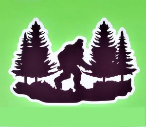 Bigfoot Black Cut Out Scene #4 Sticker