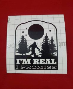 Bigfoot I’m Real I Promise Decal Style Bumper Sticker