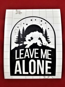 Bigfoot Leave Me Alone Decal Style Bumper Sticker