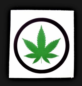 Basic Green Pot Leaf Round 420 Sticker