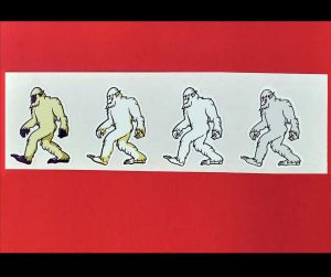 Multi-Type Yeti Stickers #1, 4 Pack Sticker Sheet