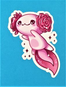 Pink Axolotl #1 Sticker