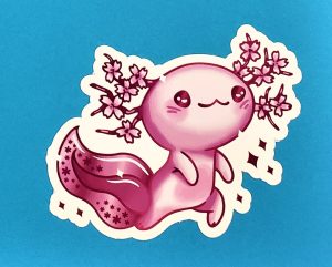 Pink Axolotl #2 Sticker