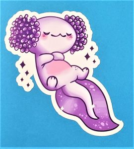 Purple Axolotl #1 Sticker