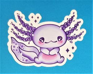 Purple Axolotl #2 Sticker