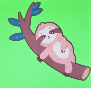 Sloth Lounging In Tree Sticker