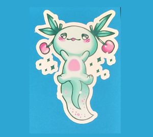 Teal Axolotl #1 Sticker