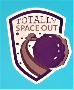 Totally Space Out Navy Alien Emblem Sticker