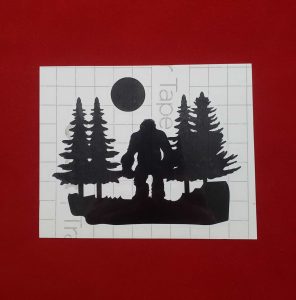 Bigfoot Cut Out Scene #3 Decal Style Bumper Sticker