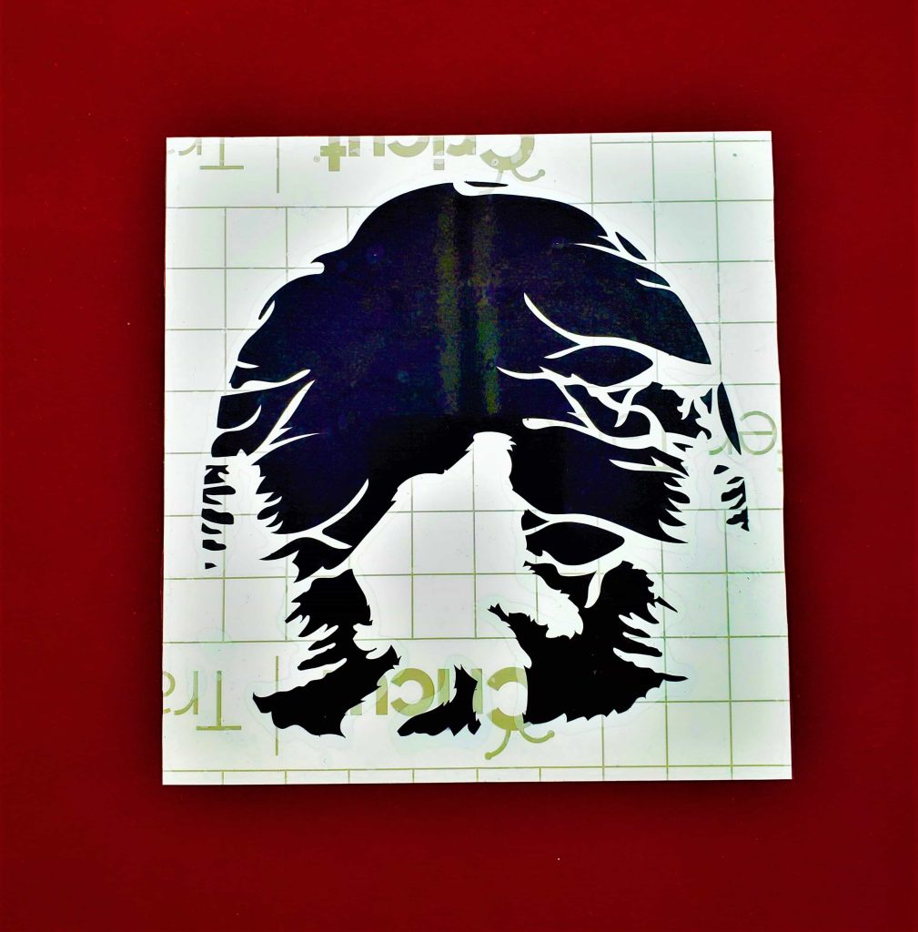 Bigfoot Cut Out Scene 6 Decal Style Bumper Sticker Abstract Alien Art