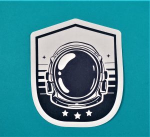 Astronaut Shield Navy Space Emblem Sticker 