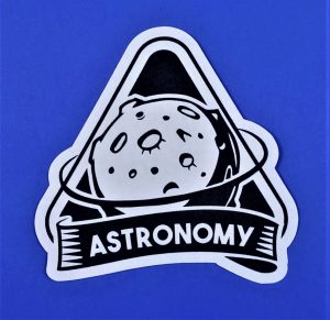 Astronomy Triangle Black Space Emblem Sticker 