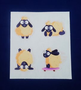 Cute Sheep Set #2 4 Pack Sticker Sheet