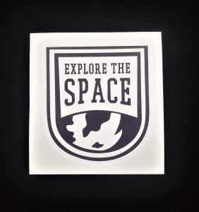 Explore The Space Navy Space Emblem Sticker 