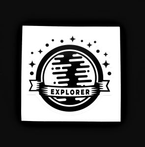 Explorer Black Space Emblem Sticker 