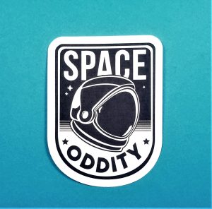 Space Oddity Navy Space Emblem Sticker 