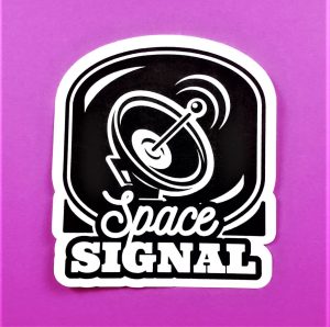 Space Signal Black Space Emblem Sticker