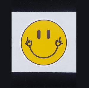 Fuck You Happy Face Adult Sticker