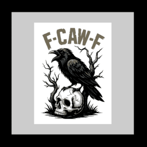F-CAW-F V1 Crow and Skull Adult Sticker