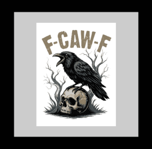 F-CAW-F V4 Crow and Skull Adult Sticker