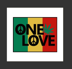 One Love Square 420 Adult Sticker