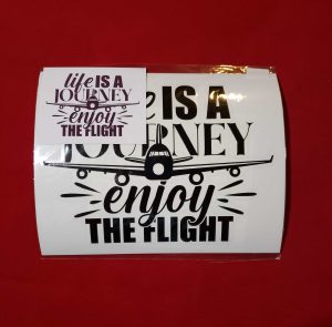 Life Is A Journey Enjoy The Flight Aviation Bumper Sticker