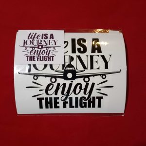 Life Is A Journey Enjoy The Flight Aviation Bumper Sticker
