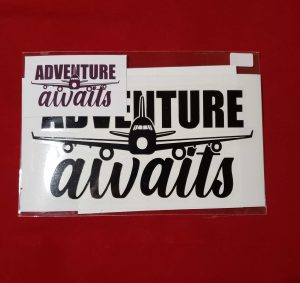 Adventure Awaits Aviation Bumper Sticker