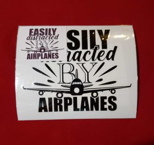 Easily Distracted By Airplanes Aviation Bumper Sticker