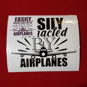 Easily Distracted By Airplanes Aviation Bumper Sticker