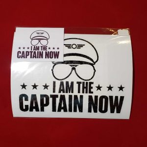 I Am The Captain Now Aviation Bumper Sticker
